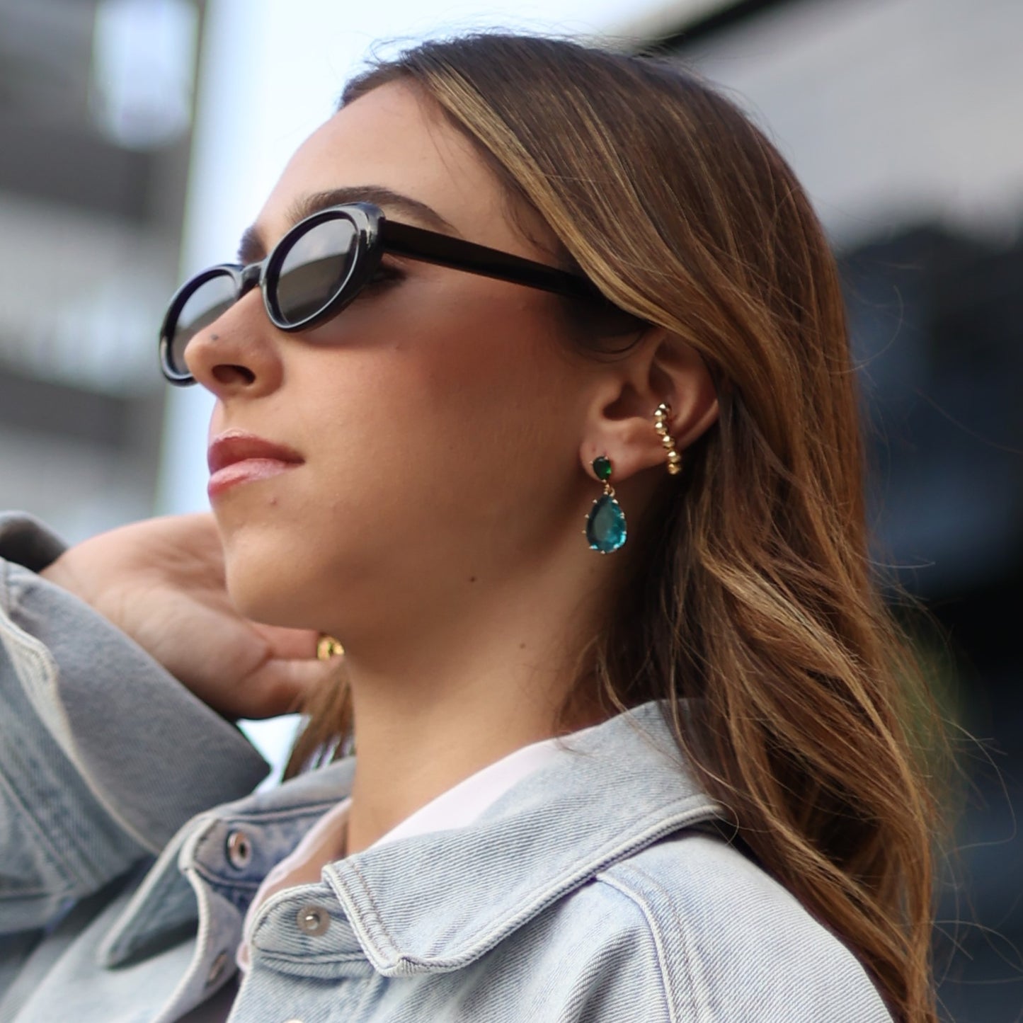 NINA AQUA EARRINGS