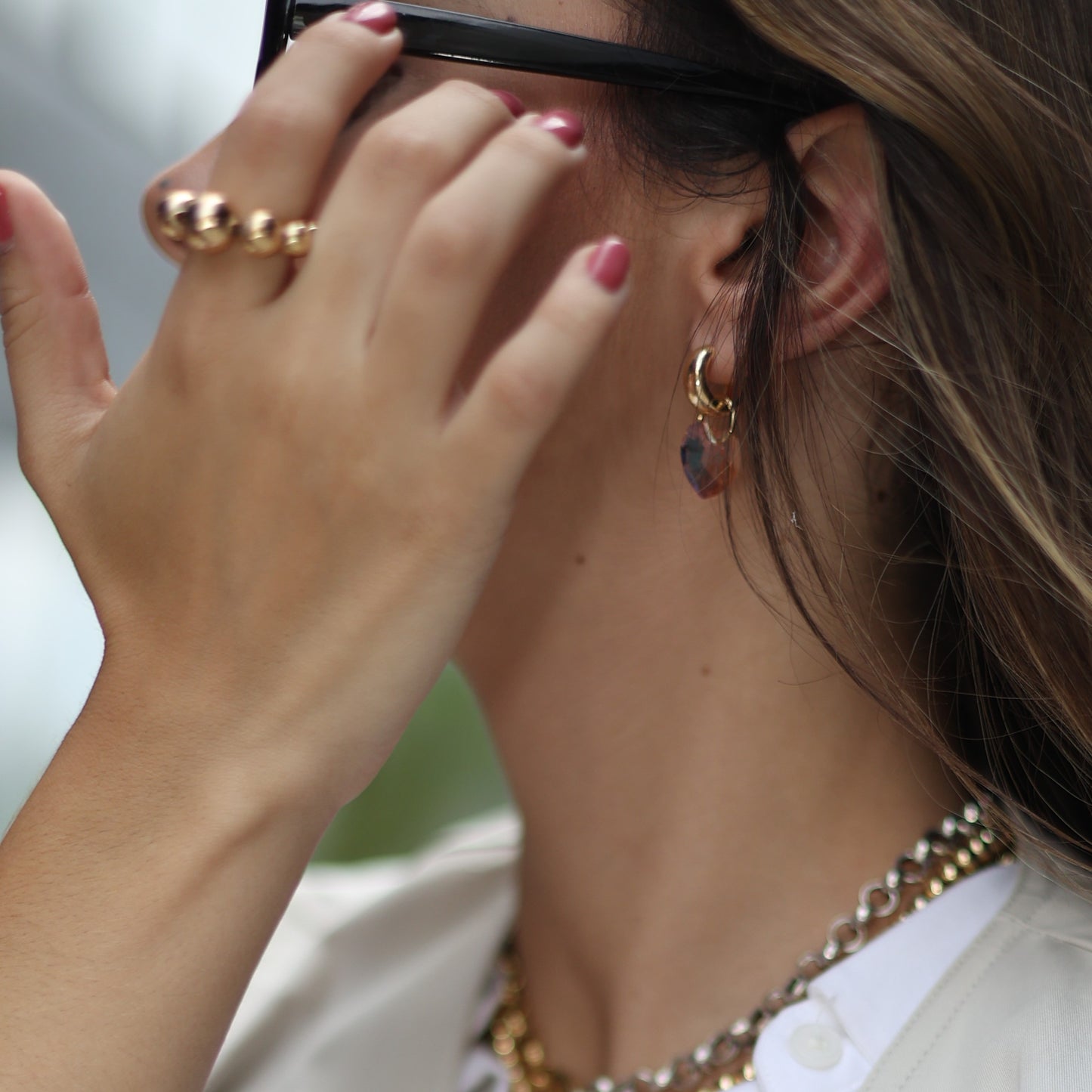 PAULA PURPLE EARRINGS